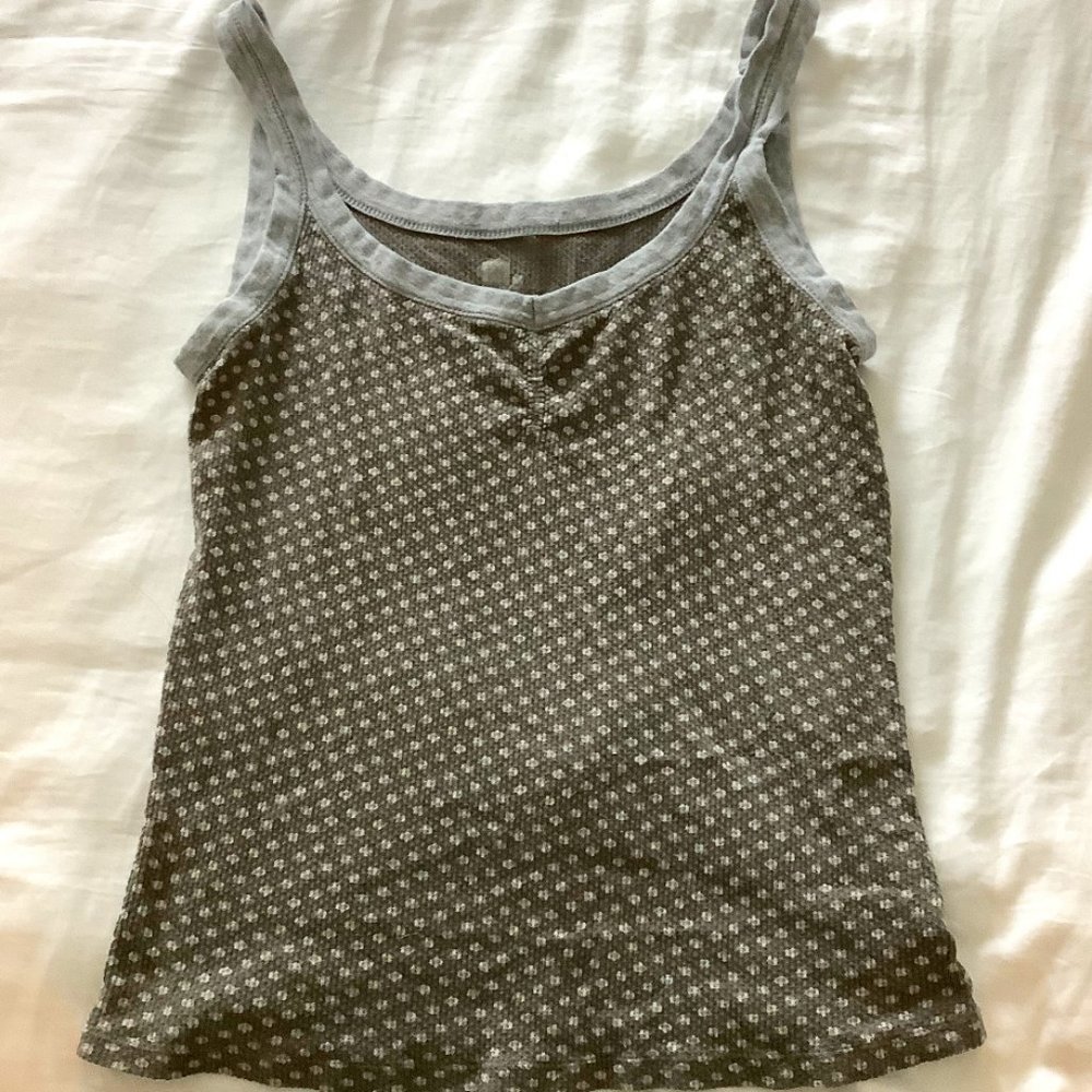 Any 6 for $43 | Patterned Petals Cotton Tank -Sage